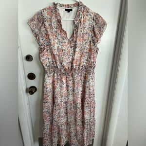 Floral Ruffle Midi Dress